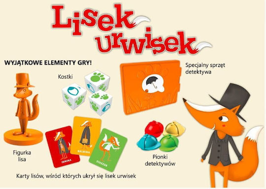 Board Game Lisek Urwisek for 2-4 Players 5+ Years Old (PL) Nasza Ksiegarnia