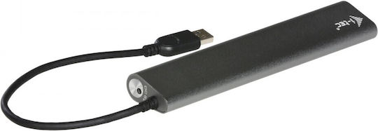 i-tec USB Hub 7 Ports USB 3.2 with USB-A Connecting to a Computer Gray