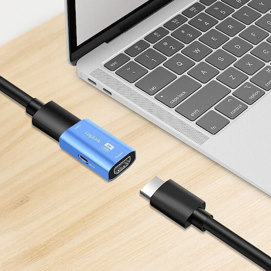 Logilink HDMI Repeater 8K/60Hz HDCP2.3 Aluminium Blau