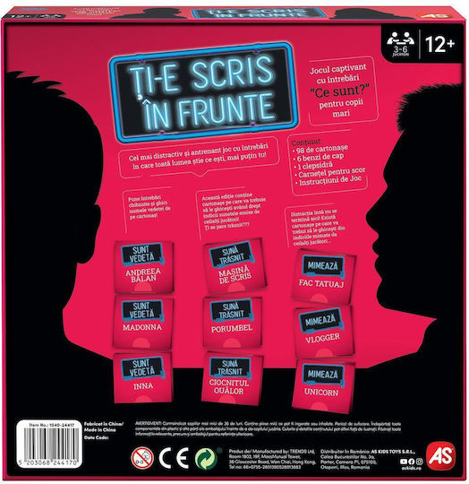 Joc de Societate It's Written On Your Forehead pentru 3-6 Jucători 12+ Ani AS