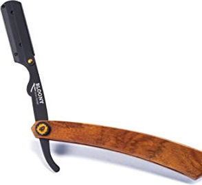 Bloony Rasierer Klingen Holzgriff Männer Set 10 Klingen Derby Premium Waschbeutel Pflege-Set Bart Anfänger Fortgeschrittene Nutzer