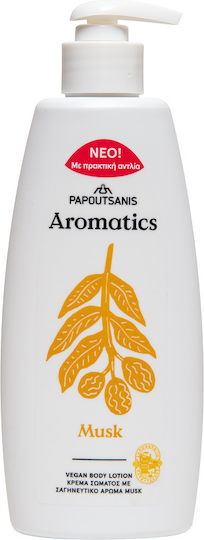 Papoutsanis Moisturizing Body Lotion with White Musk Perfume for All Skin Types 300ml