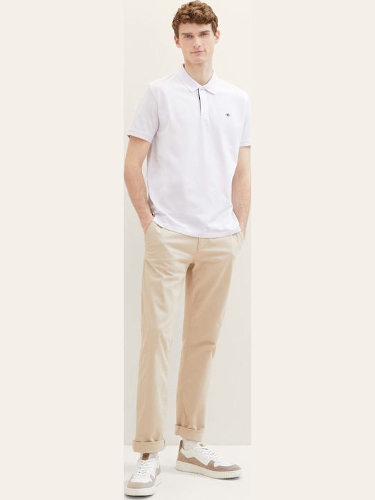 Basic Polo Herrenbluse Kurzarm Weiße