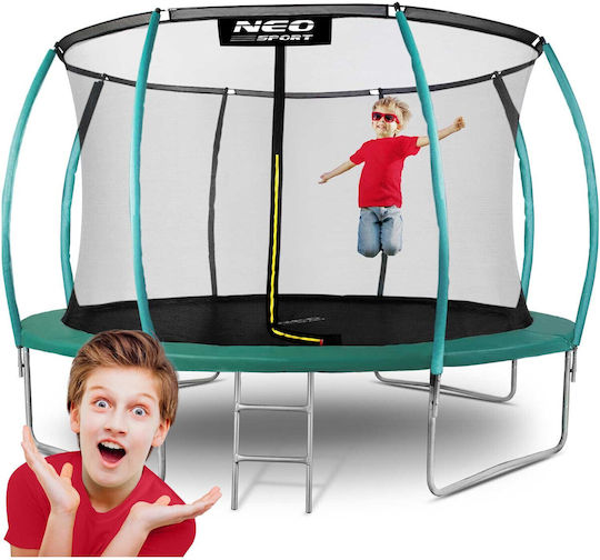 NEO Sport Trampolin Draußen Durchmesser 374cm mit Netz & Leiter