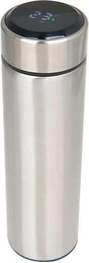 Source Smart Vacuum Flask Bottle Thermos Stainless Steel / Plastic 500ml Brown with Mouthpiece with Digital Temperature Display