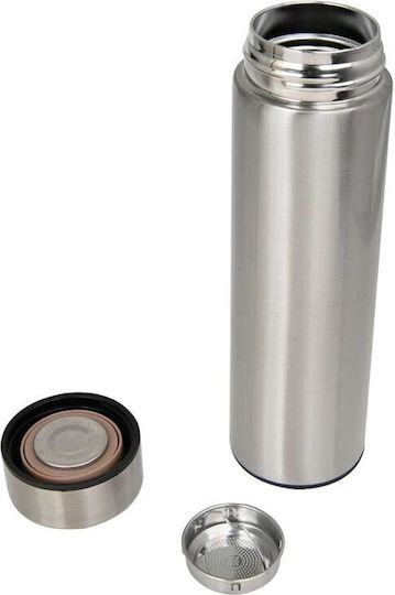 Source Smart Vacuum Flask Bottle Thermos Stainless Steel / Plastic 500ml Brown with Mouthpiece with Digital Temperature Display