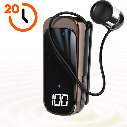 LinQ R9001 In-Ear Bluetooth-Freisprecheinrichtung Kopfhörer Revers Schwarz