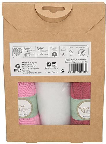 Комплект За Шиене Crochet Kit Octopus Baby Collection Конци Пълнеж Инструкции Кука Octo Розова Якор