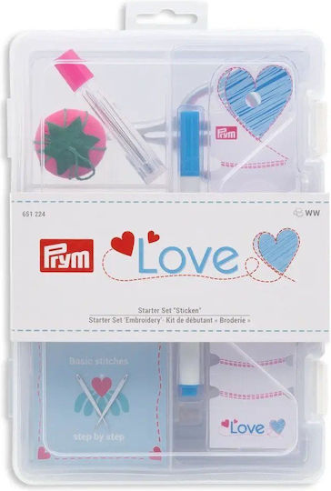 Set De Cusut Broderie Pentru Începători Instrucțiuni Cerc Ace Bobină Foarfece Alte Accesorii Prym Love