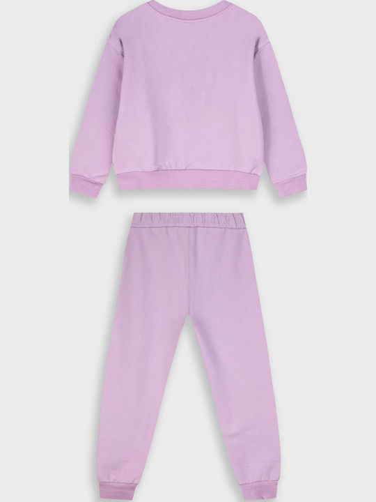 Kids Sweatpants Set Fuchsia 2pcs