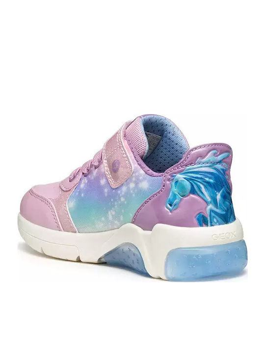 FROZEN Kinder Sneakers Anatomisch mit Klettverschluss & Lichtern Rosa