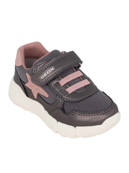 B Flexyper Kinder Sneaker Anatomisch mit Bügel- und Schleifenverschluss Grau