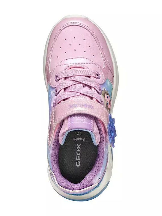 FROZEN Kinder Sneakers Anatomisch mit Klettverschluss & Lichtern Rosa