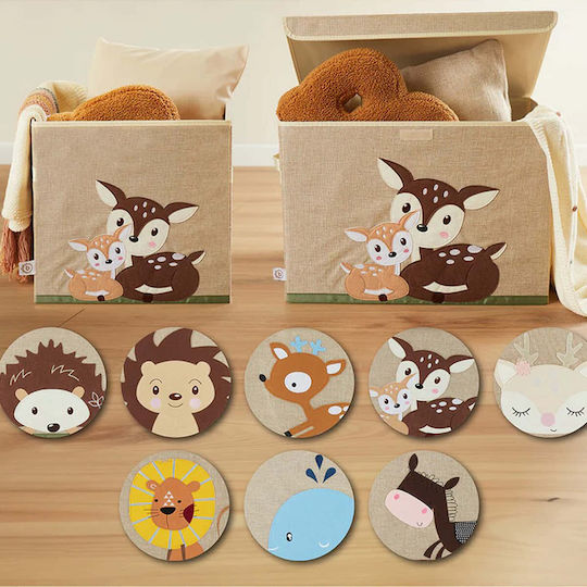Bieco Children's Storage Box made of Fabric Brown 36x36x51cm 1pcs