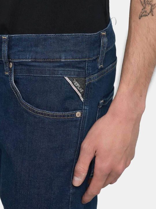 Men's Jeans Pants with Slim Fit Dark-blue