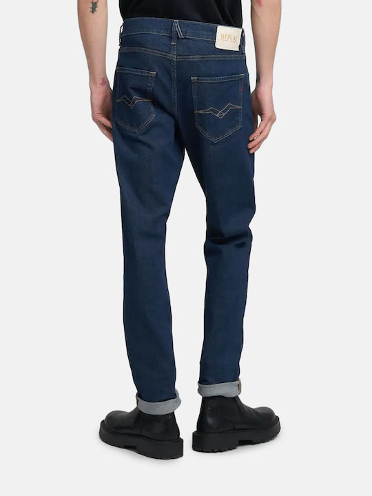 Men's Jeans Pants with Slim Fit Dark-blue