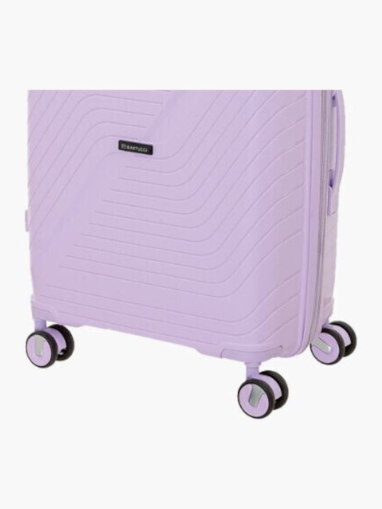 Bartuggi Large Hard Purple Suitcase With 4 Wheels Height 76cm