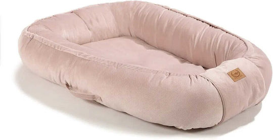 La Millou Pernă pentru bebeluși în formă de cuib Velvet Pink 70x110buc