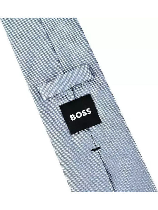 Boss Ανδρική Γραβάτα Μεταξωτή σε Μπλε Χρώμα