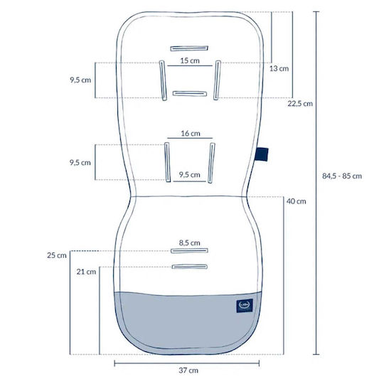 La Millou Κάλυμμα Καροτσιού 36.5x85εκ. Μπλε