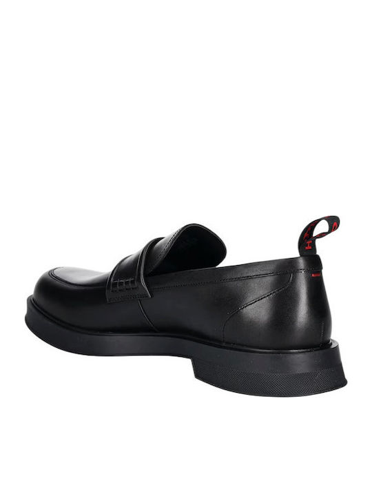 Lenner Δερμάτινα Ανδρικά Loafers σε Μαύρο Χρώμα