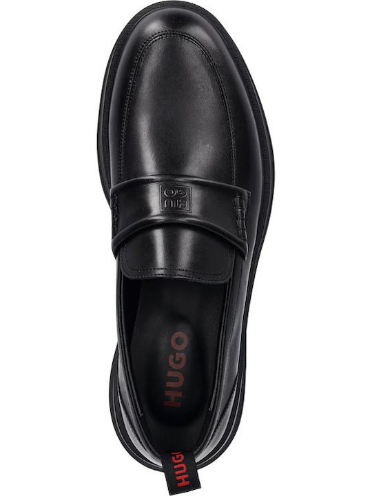 Lenner Δερμάτινα Ανδρικά Loafers σε Μαύρο Χρώμα