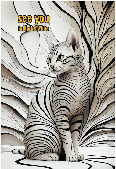 Black & White Spiral Caiet Cu dungi A4 1buc (desene și modele diverse)