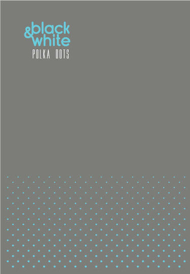 Black & White Spiral Notebook Ruled A5 35 Sheets 4 Subjects Polka Dots Multicolour 1pcs