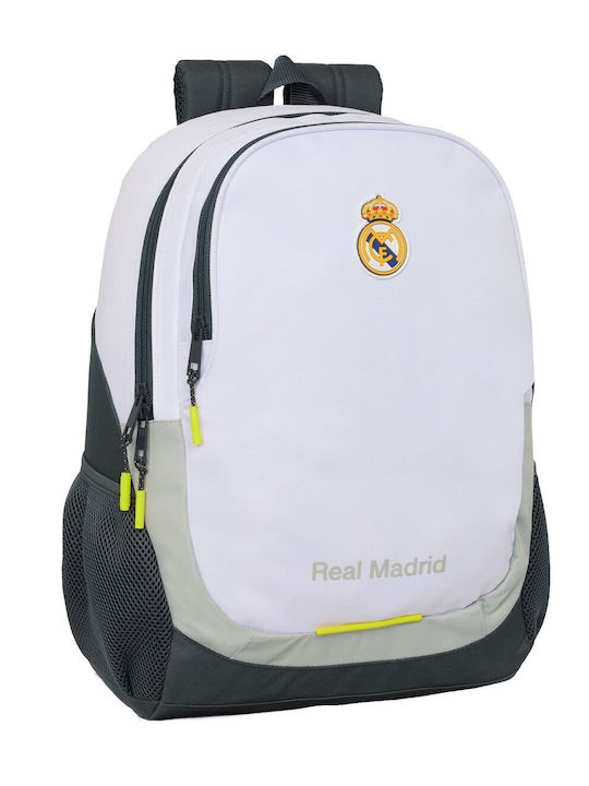Real Madrid Σχολική Τσάντα Πλάτης Δημοτικού Λευκή 23lt