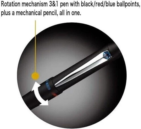 Uni Mitsubishi Pencil Multifunction Pen Jetstream Prime 3 Ballpens 1 Mechanical Pencil 0.5 Dark Bordeaux 4902778245729