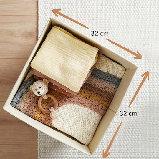Bieco Children's Storage Box made of Fabric Brown 32x32x32cm 1pcs