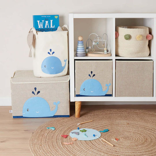Bieco Children's Storage Basket made of Fabric Blue 31x31x40cm 1pcs