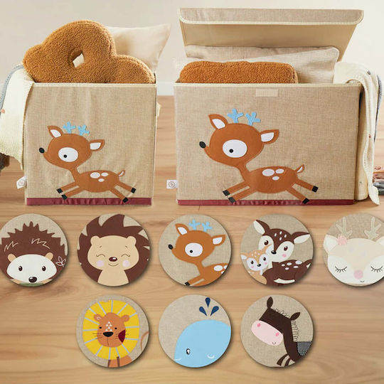 Bieco Children's Storage Box made of Fabric Brown 32x32x32cm 1pcs