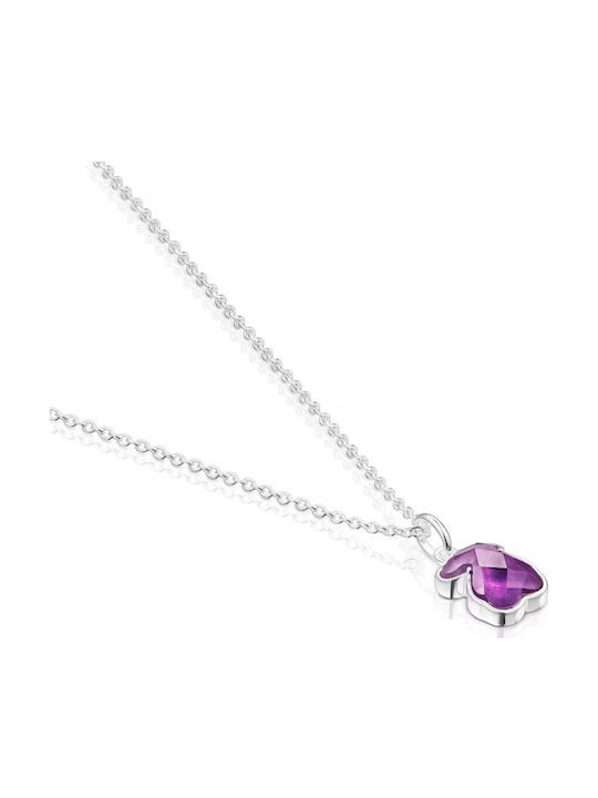 Tous Silver Amethyst Mop Колие