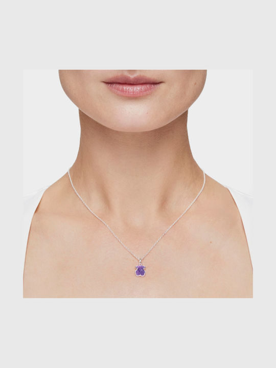 Tous Silver Amethyst Mop Колие