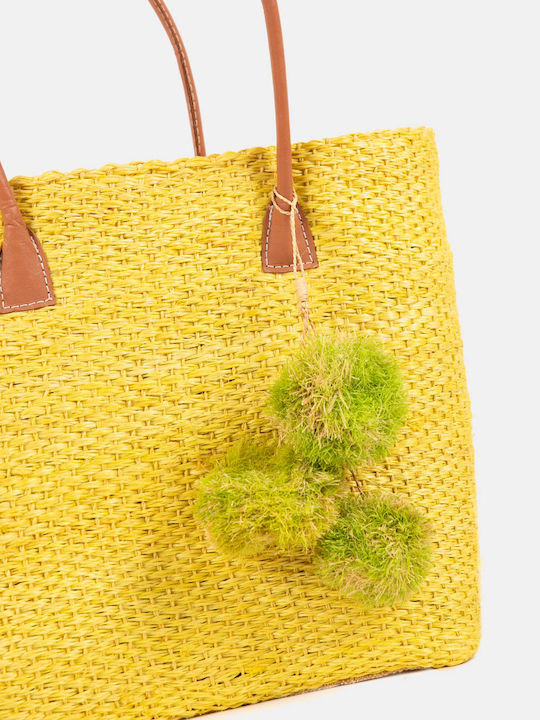 Geantă De Mână Tote Bag Din Paie Galben Galben