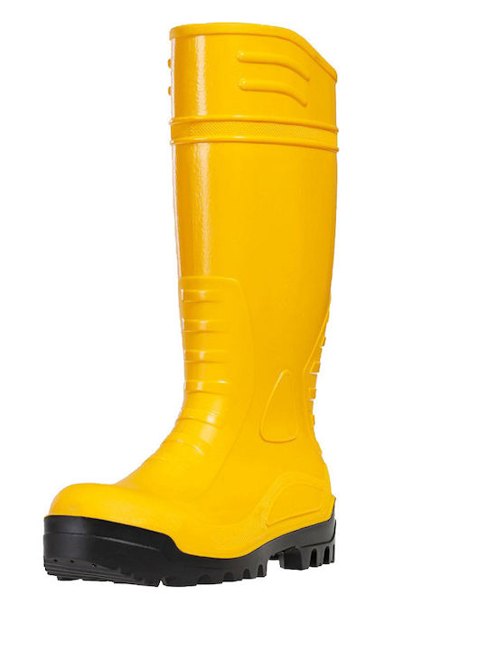 Stenso Non-Slip Work Wellies with Fur Yellow