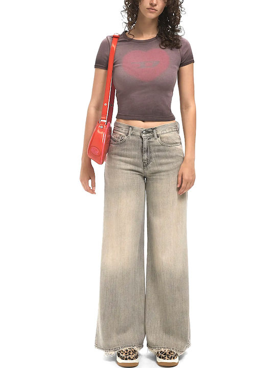1978 D-akemi Damenjeans Schlaghose Gray