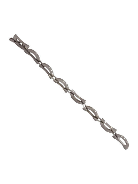 Kalliopi Silver Γυναικείο Βραχιόλι Αλυσίδα από Ατσάλι 24cm