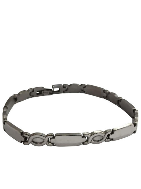 Kalliopi Silver Herren Armband aus Stahl 22cm