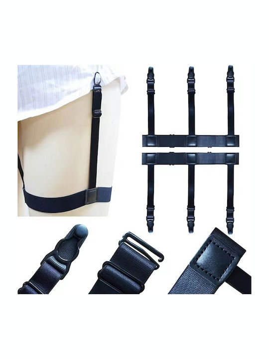 Set 2 Breteli Pentru Prinderea Cămășii Zola Material Elastic Circumferință 41-65 Cm 3 Prinderi