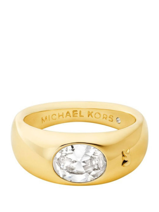 Michael Kors Damen Ring mit Zirkonia Vergoldet