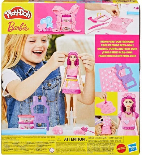 Hasbro Play-doh Barbie Hearts Hair Doll Set Σετ G1357
