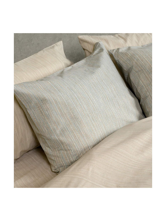 Melinen Nika Pillowcase Set with Envelope Cover Light Blue 50x70cm.