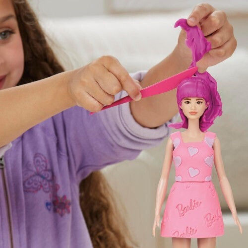 Hasbro Play-doh Barbie Hearts Hair Doll Set Σετ G1357