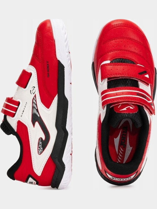 Cancha Kids Indoor Soccer Shoes without Laces Red