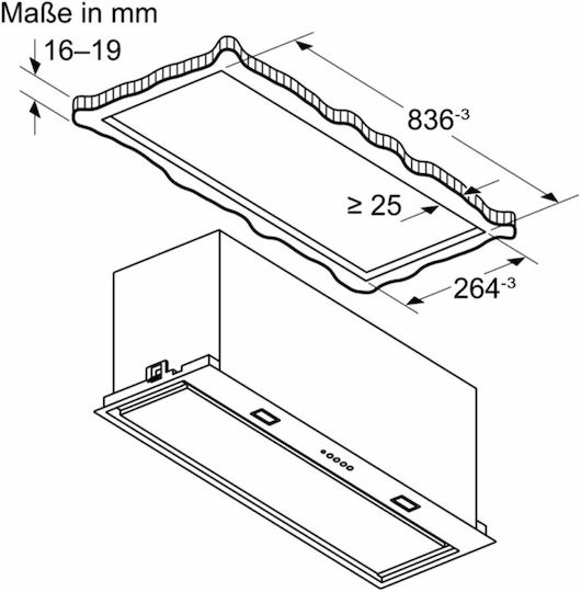 Bosch Ventilation Mechanism 86cm Gray