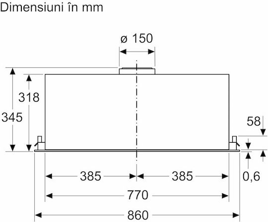 Bosch Ventilation Mechanism 86cm Gray