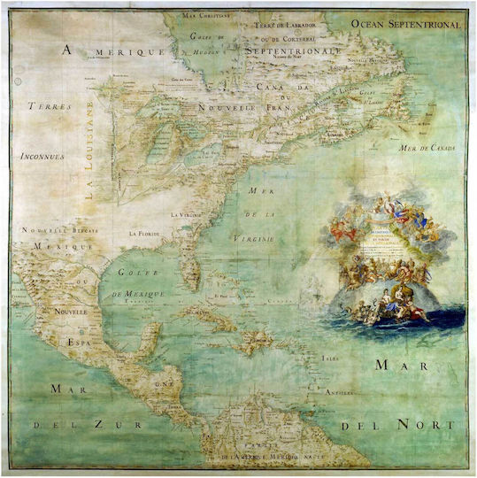 Northern Part Parts Southern Parts America From Mouth Saint Laurent Gemälde auf Leinwand 80x80cm