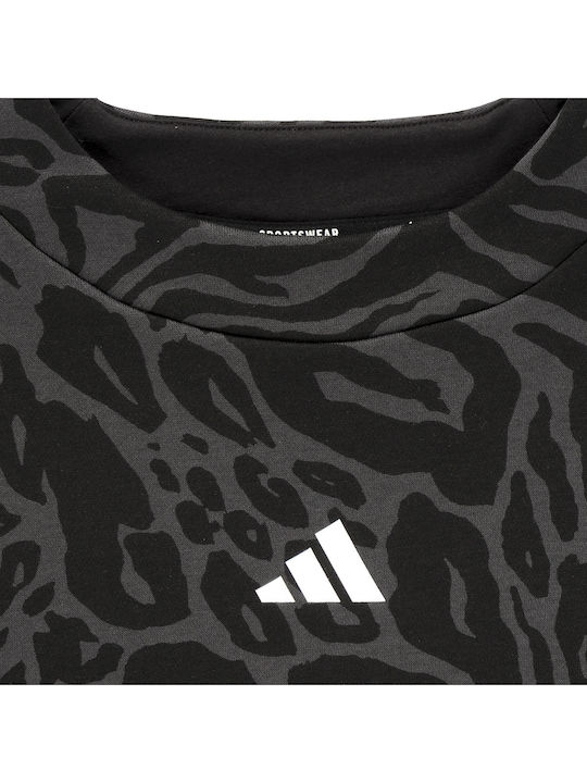 Kids Sweatshirt Cropped Black Future Icons